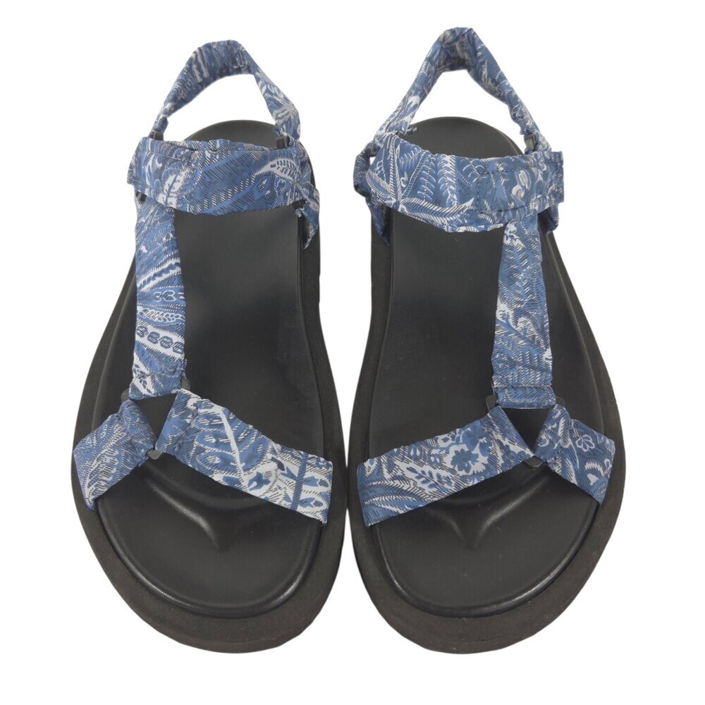 A.P.C. Liberty Anais Floral Sandals US 9 EU 42 Mens Blue Platform Strappy $285